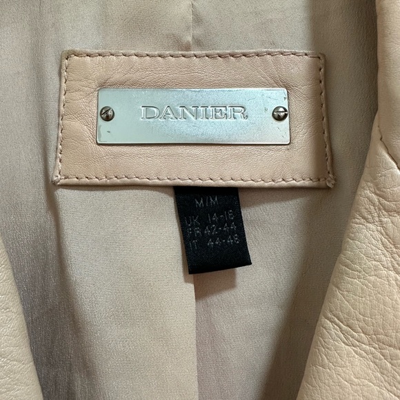 Genuine Leather Blush Pink Biker Jacket - Picture 2 of 6